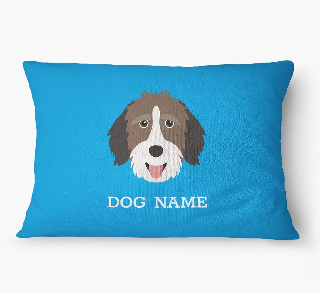 'Yappicon and Name' - Personalized {breedFullName} Dog Bed
