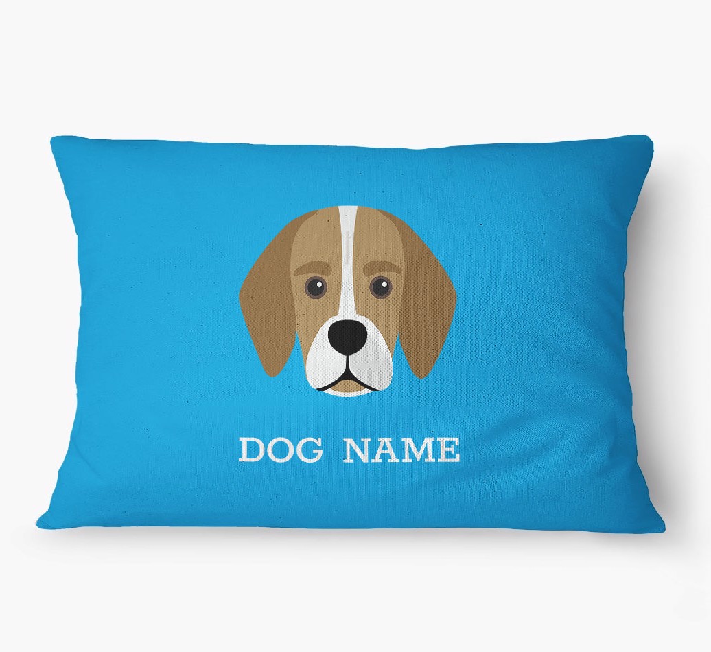 'Yappicon and Name' - Personalized {breedFullName} Dog Bed