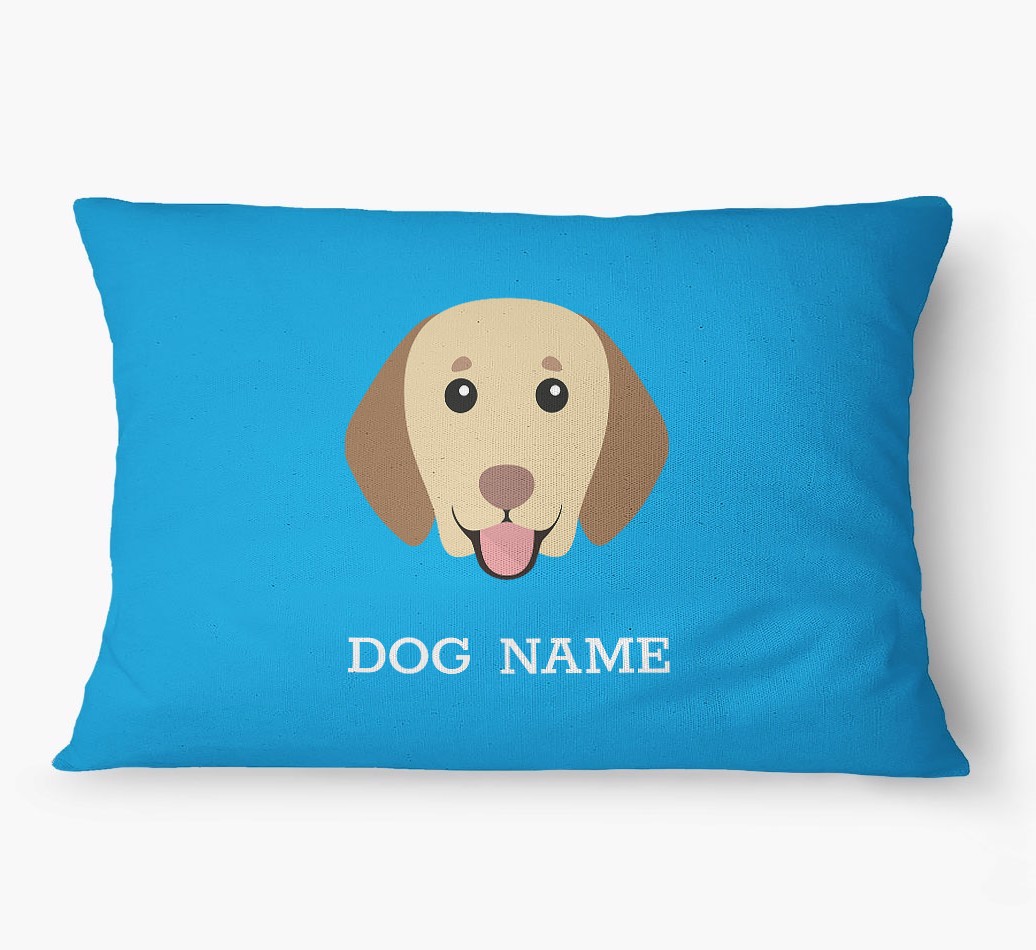 'Yappicon and Name' - Personalized {breedFullName} Dog Bed