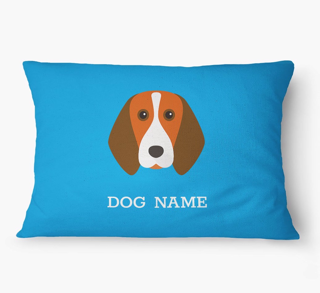 'Yappicon and Name' - Personalized {breedFullName} Dog Bed