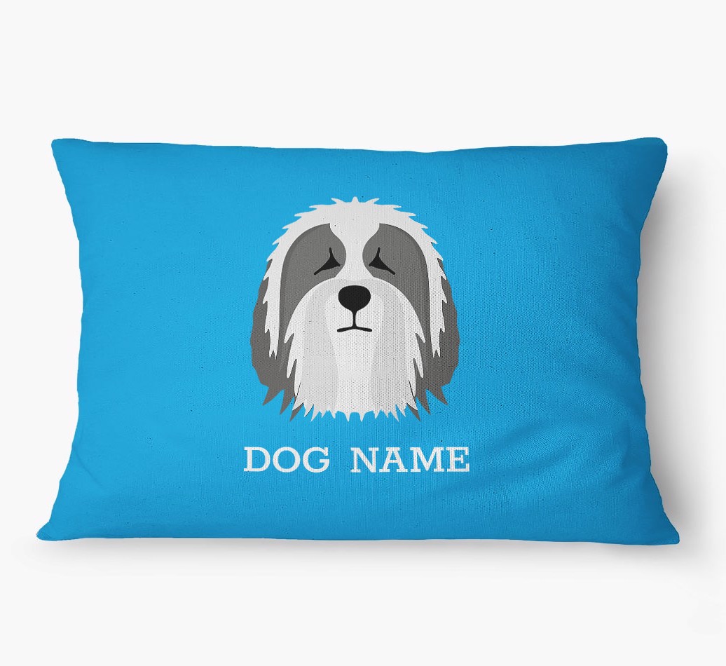 'Yappicon and Name' - Personalized {breedFullName} Dog Bed