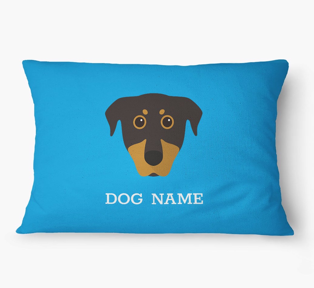 'Yappicon and Name' - Personalized {breedFullName} Dog Bed