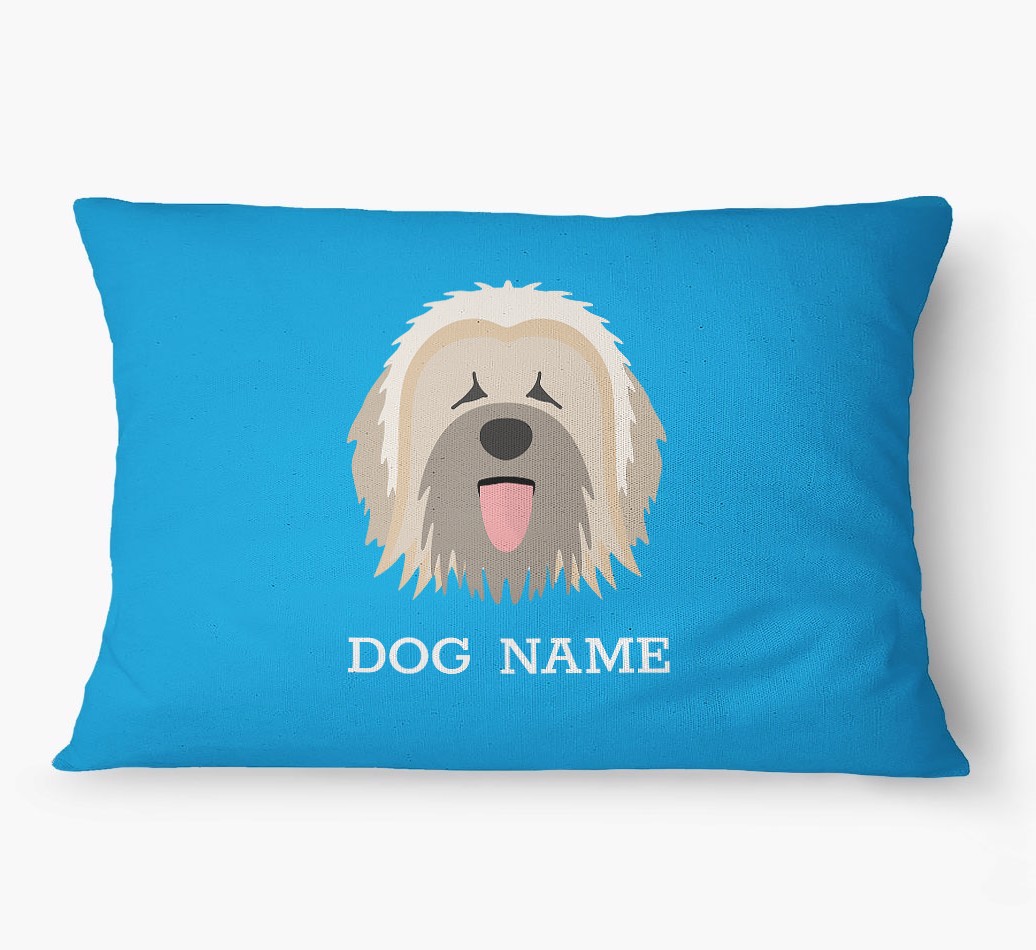 'Yappicon and Name' - Personalized {breedFullName} Dog Bed
