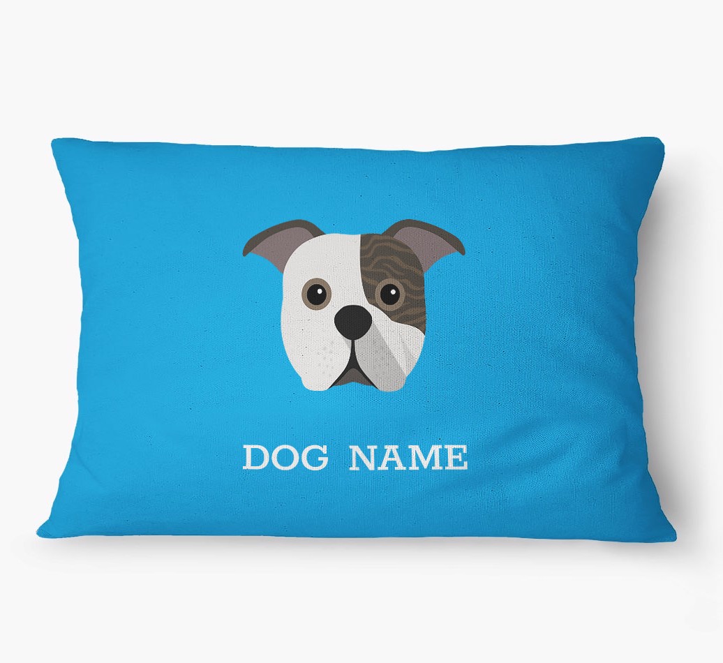 'Yappicon and Name' - Personalized {breedFullName} Dog Bed