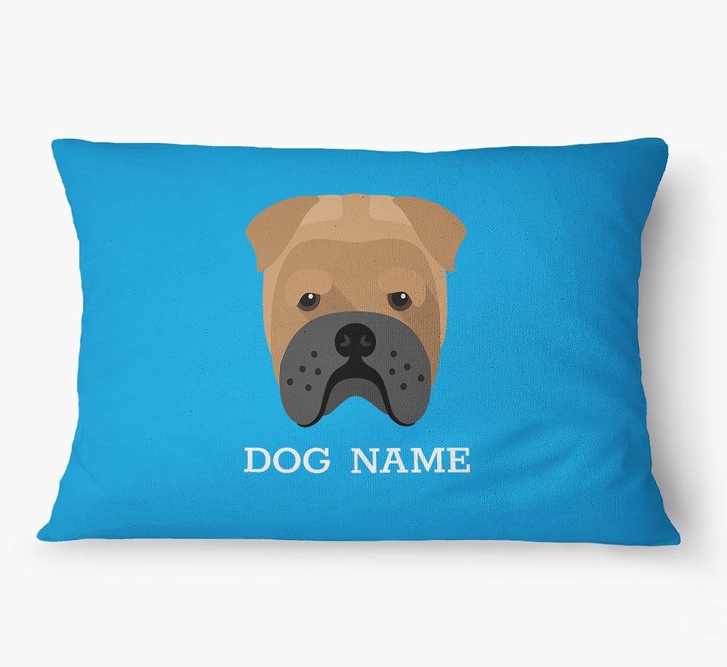 'Yappicon and Name' - Personalized {breedFullName} Dog Bed