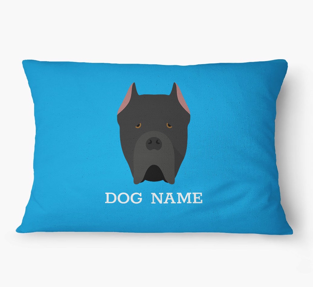 'Yappicon and Name' - Personalized {breedFullName} Dog Bed