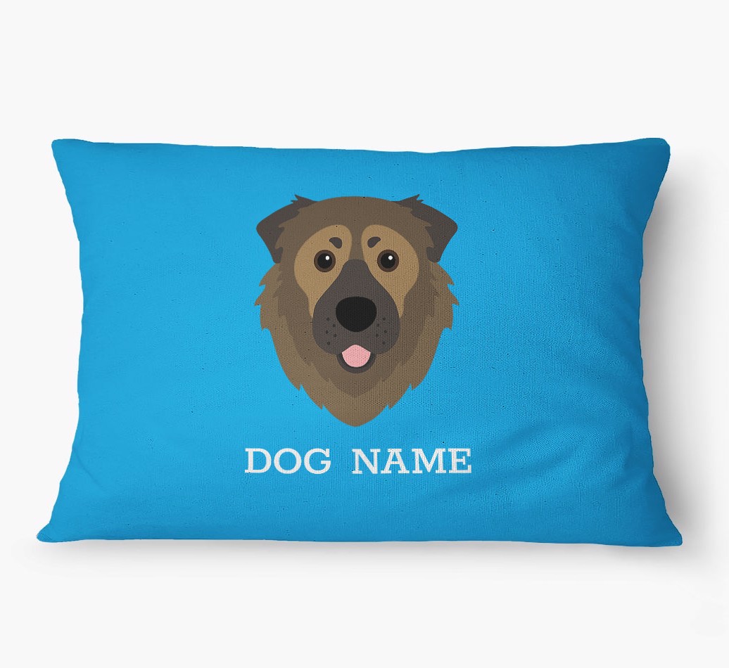 'Yappicon and Name' - Personalized {breedFullName} Dog Bed