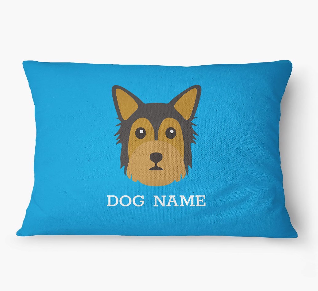 'Yappicon and Name' - Personalized {breedFullName} Dog Bed