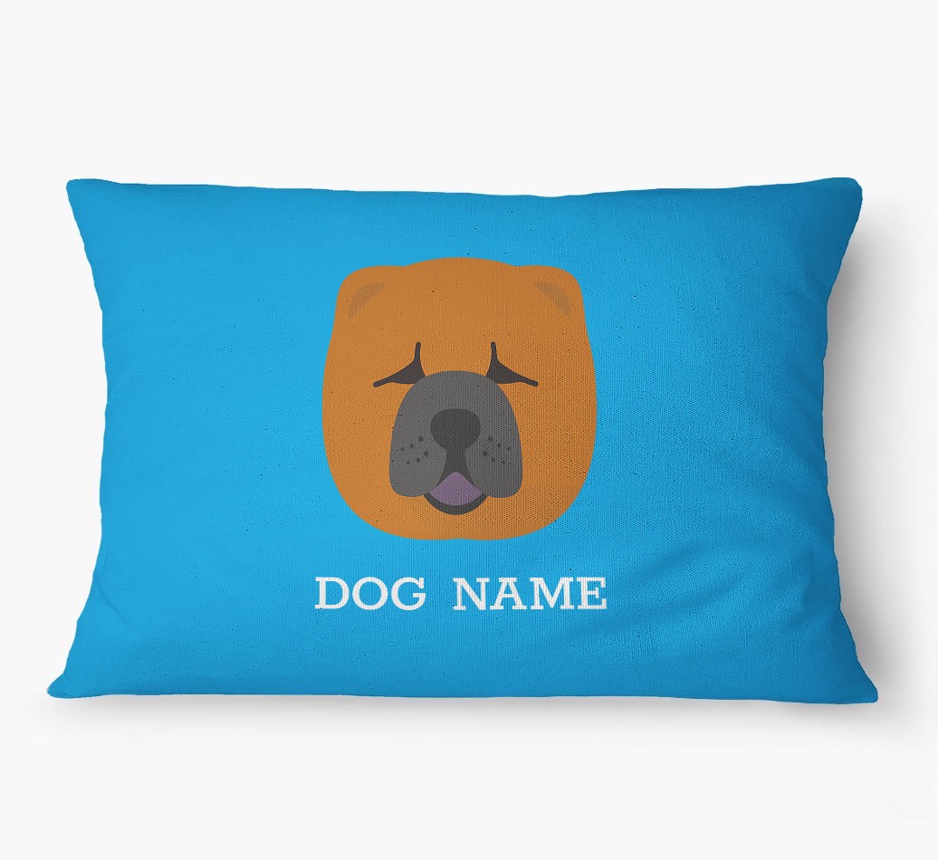 'Yappicon and Name' - Personalized {breedFullName} Dog Bed