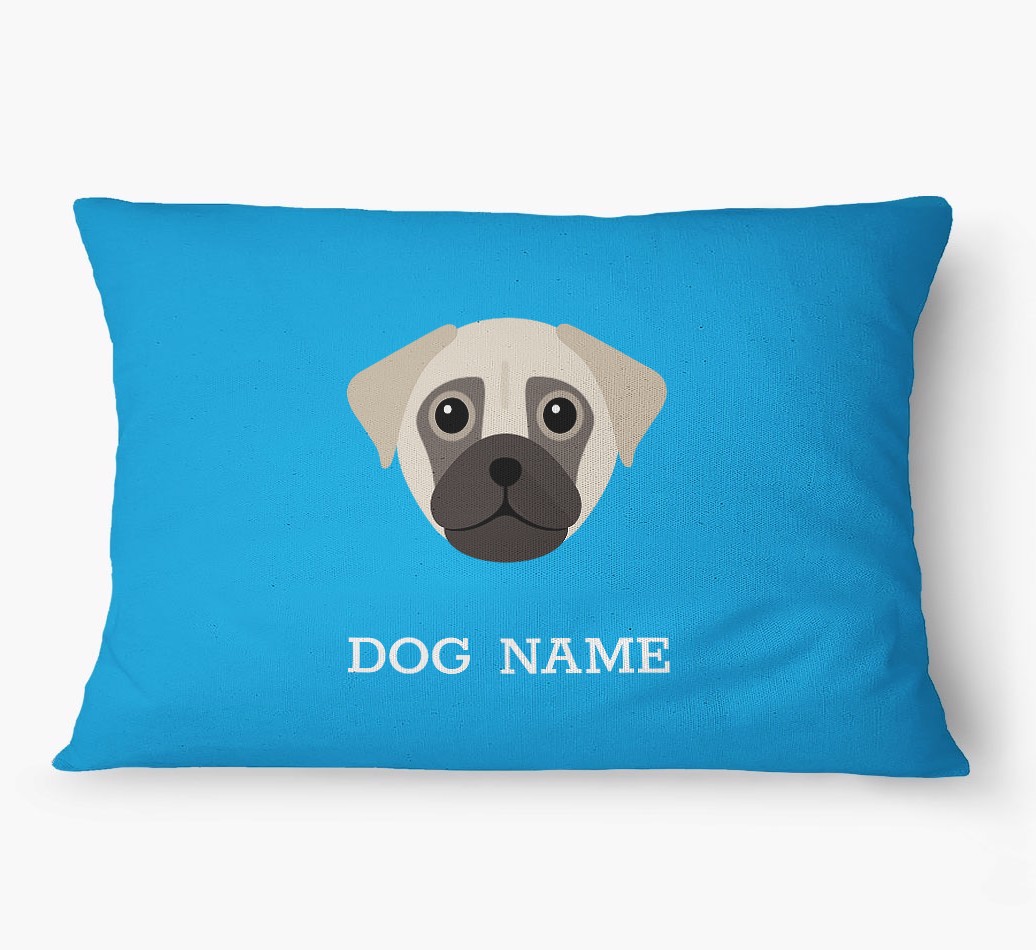 'Yappicon and Name' - Personalized {breedFullName} Dog Bed