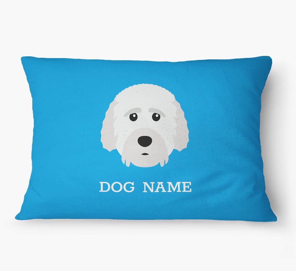 'Yappicon and Name' - Personalized {breedFullName} Dog Bed