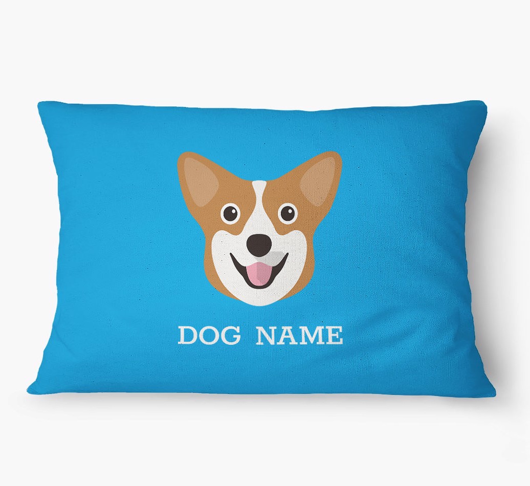 'Yappicon and Name' - Personalized {breedFullName} Dog Bed