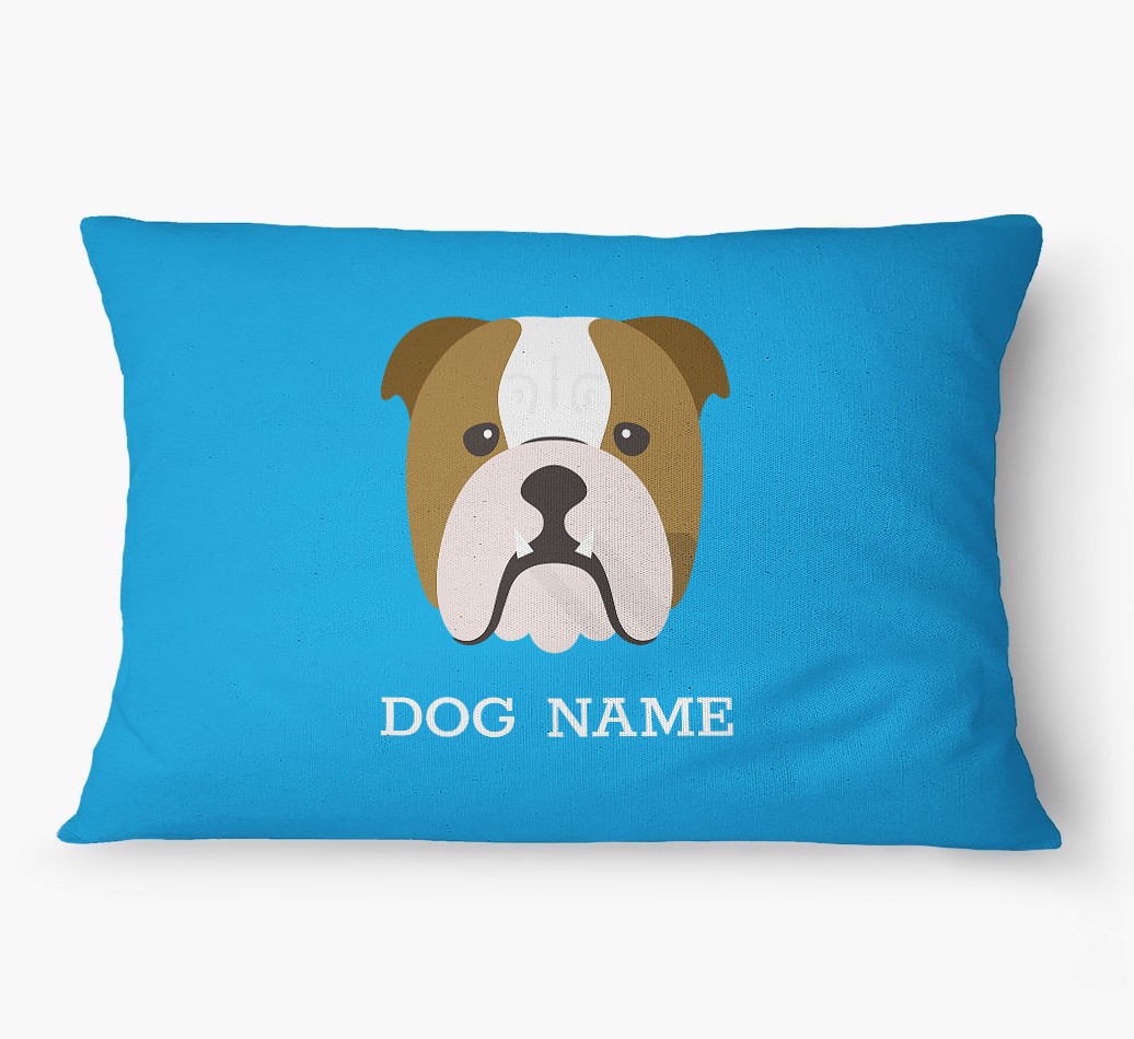 'Yappicon and Name' - Personalized {breedFullName} Dog Bed