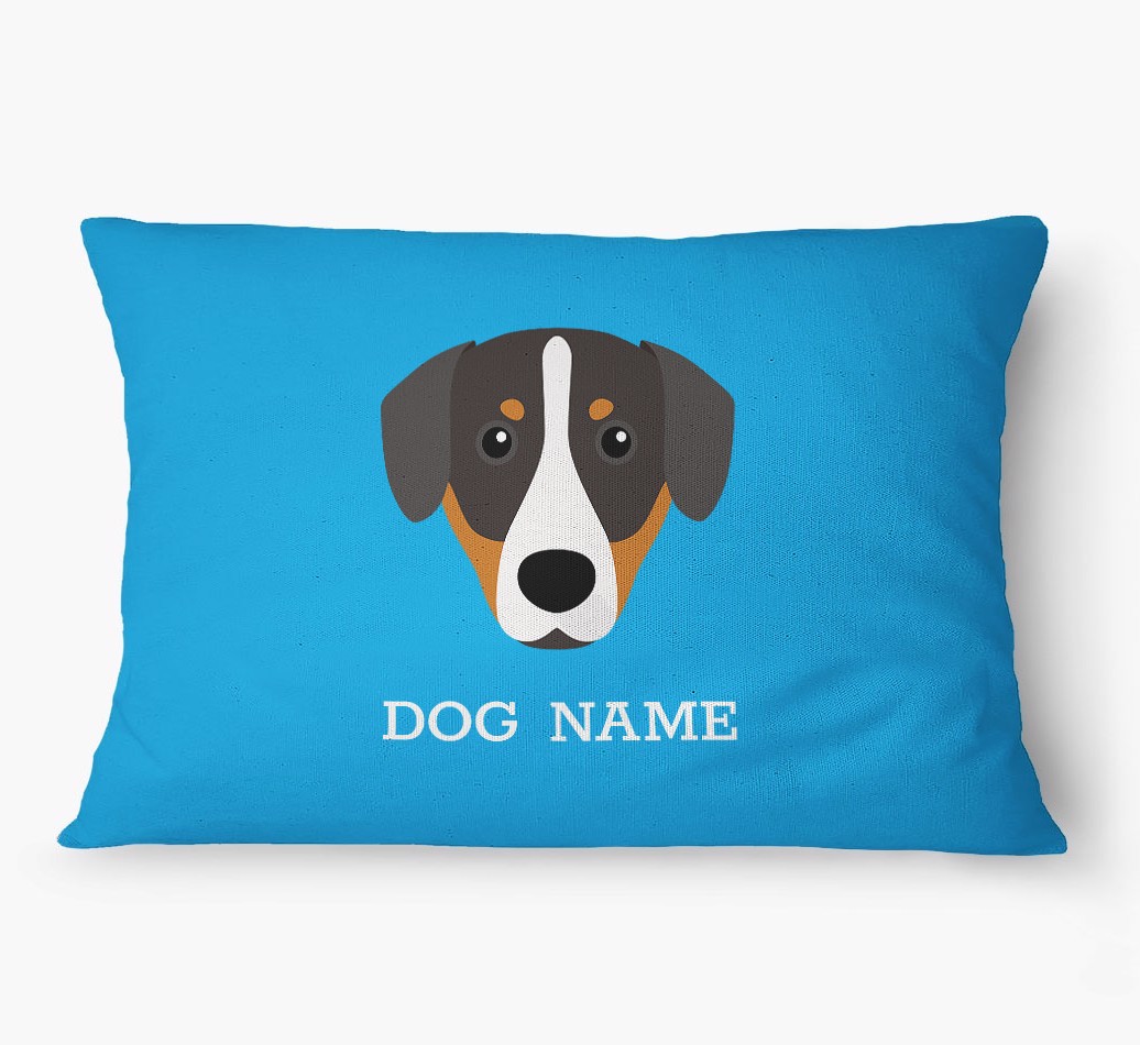'Yappicon and Name' - Personalized {breedFullName} Dog Bed