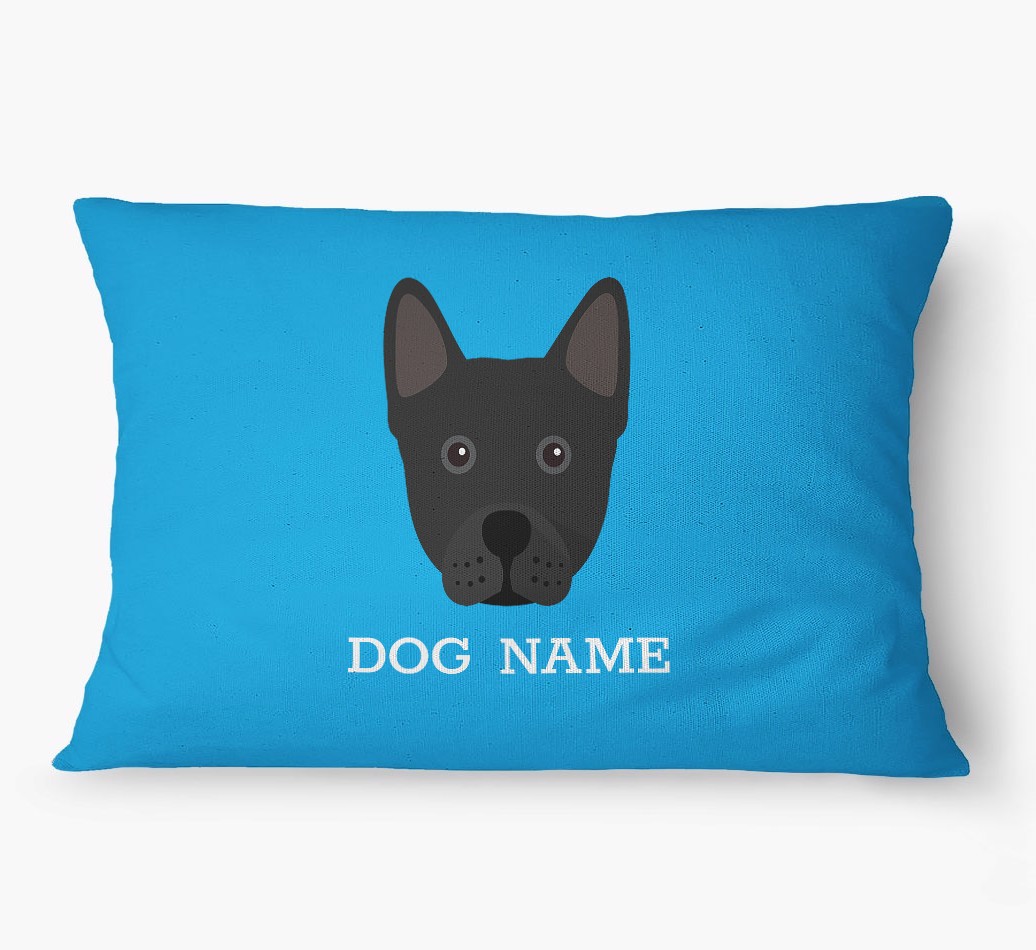 'Yappicon and Name' - Personalized {breedFullName} Dog Bed