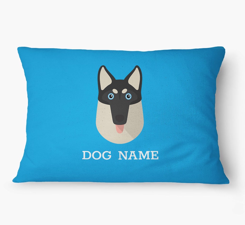 'Yappicon and Name' - Personalized {breedFullName} Dog Bed