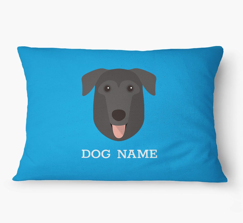 'Yappicon and Name' - Personalized {breedFullName} Dog Bed