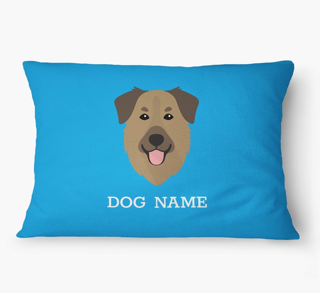 'Yappicon and Name' - Personalized {breedFullName} Dog Bed