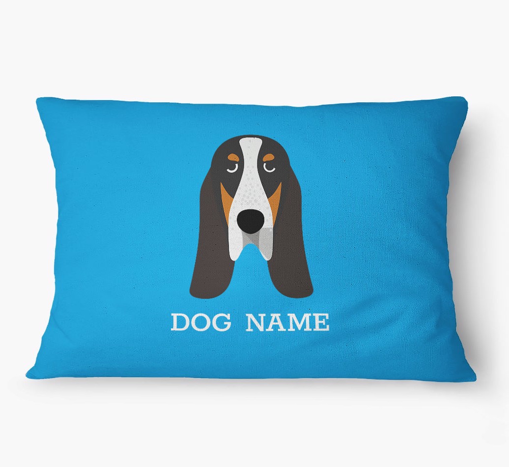 'Yappicon and Name' - Personalized {breedFullName} Dog Bed