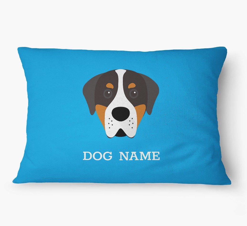 'Yappicon and Name' - Personalized {breedFullName} Dog Bed