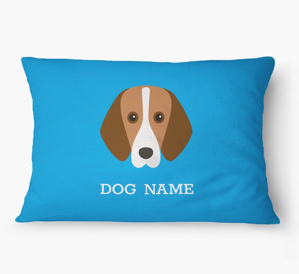 'Yappicon and Name' - Personalized {breedFullName} Dog Bed