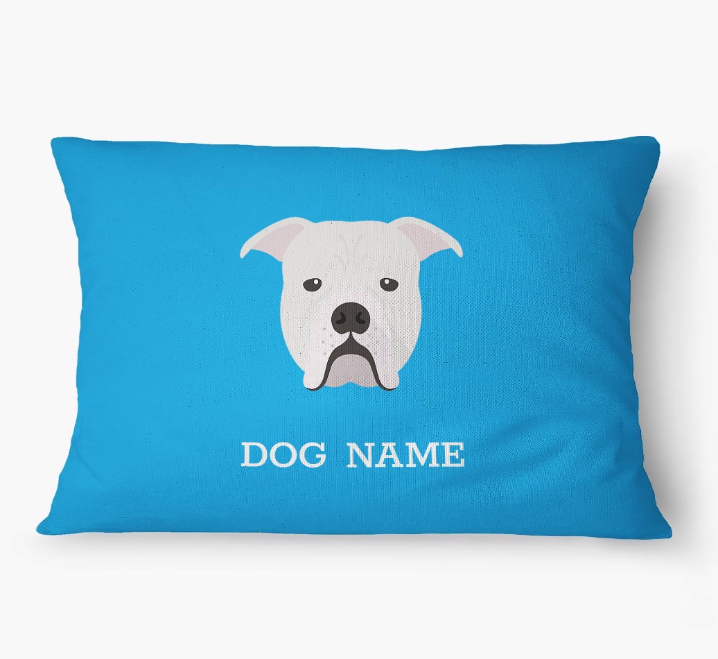 'Yappicon and Name' - Personalized {breedFullName} Dog Bed