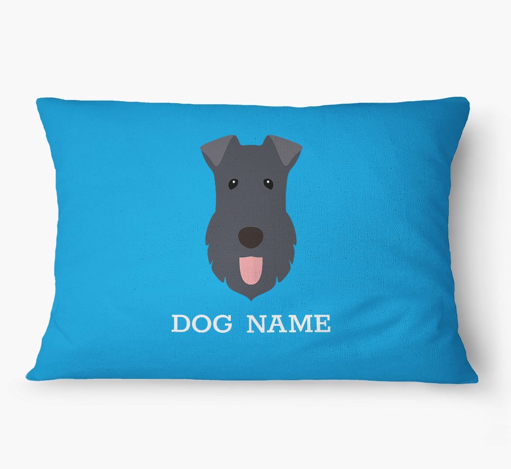 'Yappicon and Name' - Personalized {breedFullName} Dog Bed