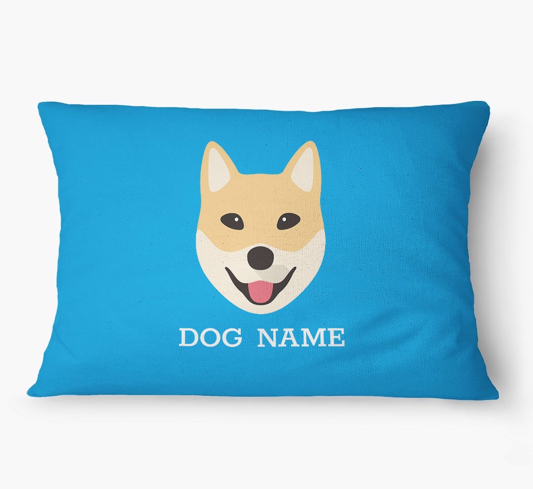 'Yappicon and Name' - Personalized {breedFullName} Dog Bed