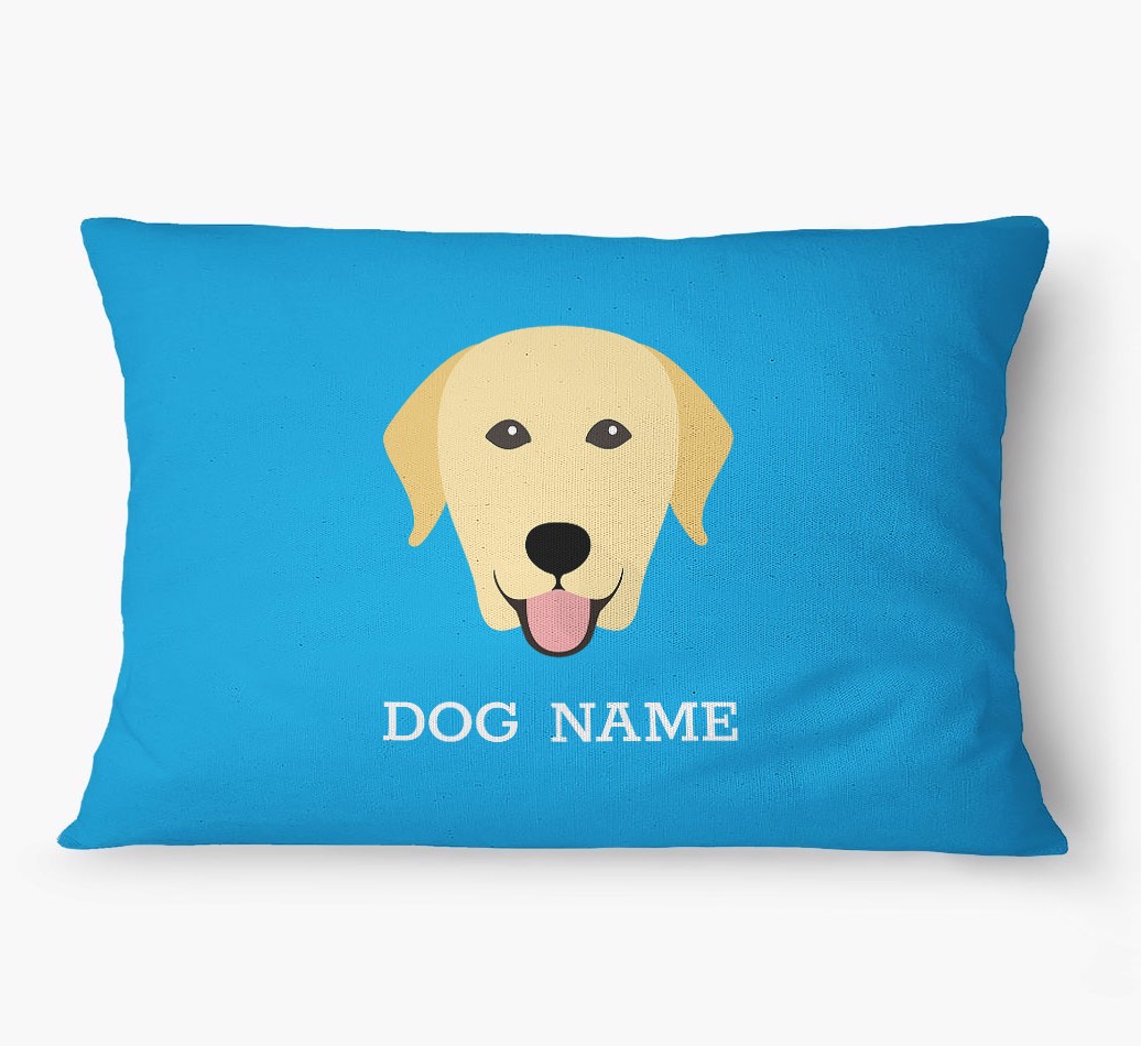 'Yappicon and Name' - Personalized {breedFullName} Dog Bed
