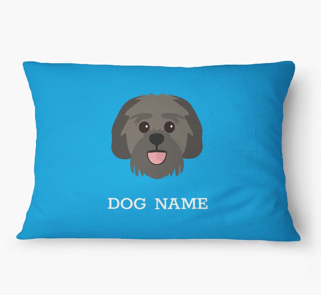 'Yappicon and Name' - Personalized {breedFullName} Dog Bed