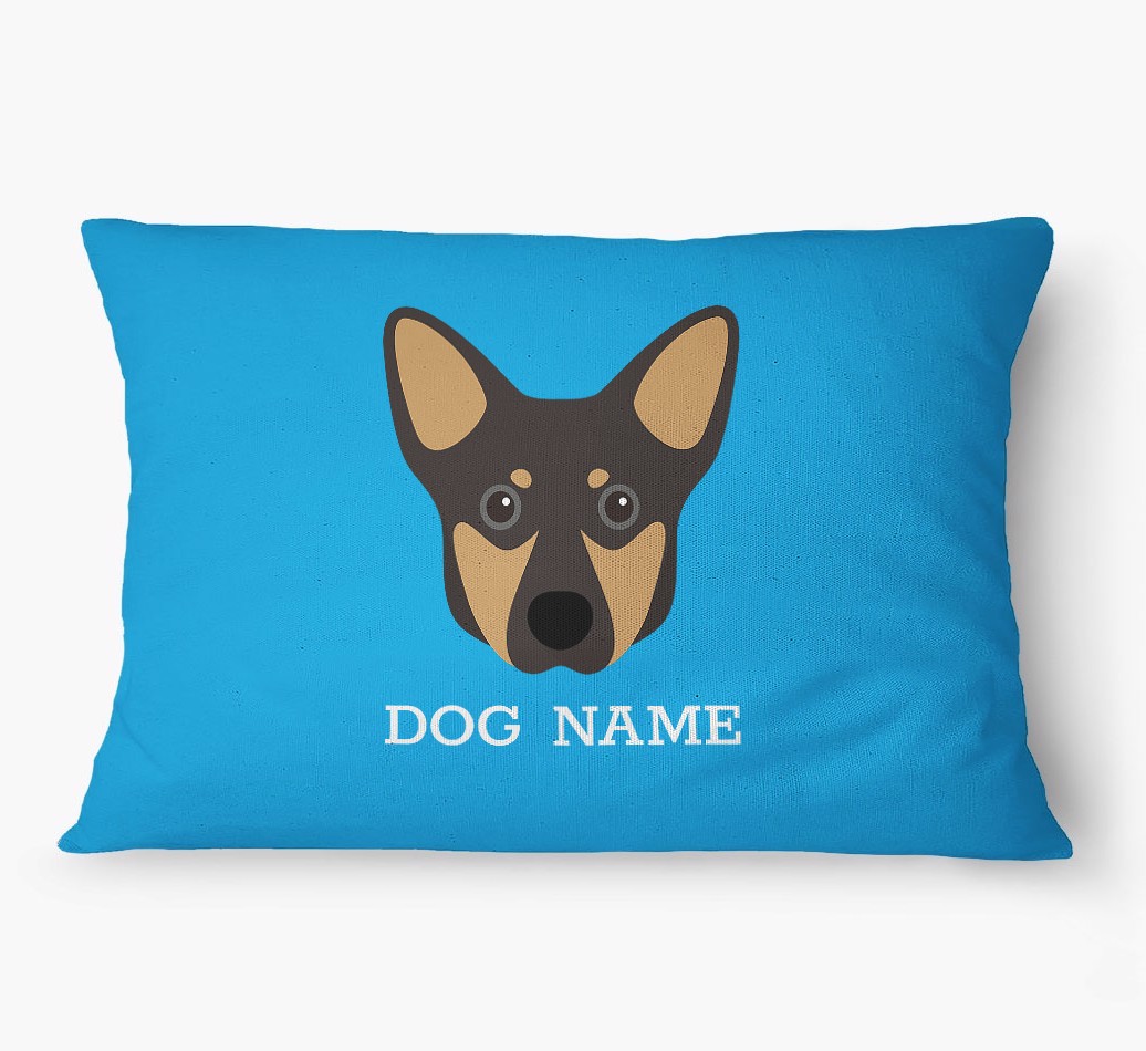 'Yappicon and Name' - Personalized {breedFullName} Dog Bed