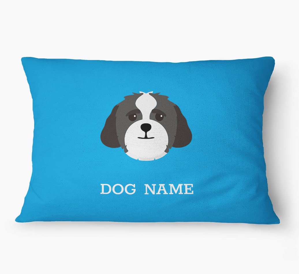 'Yappicon and Name' - Personalized {breedFullName} Dog Bed