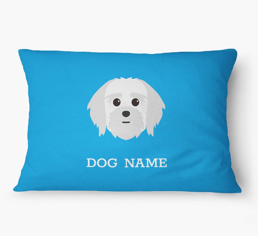 'Yappicon and Name' - Personalized {breedFullName} Dog Bed