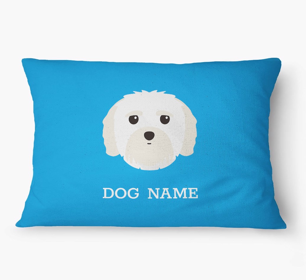 'Yappicon and Name' - Personalized {breedFullName} Dog Bed