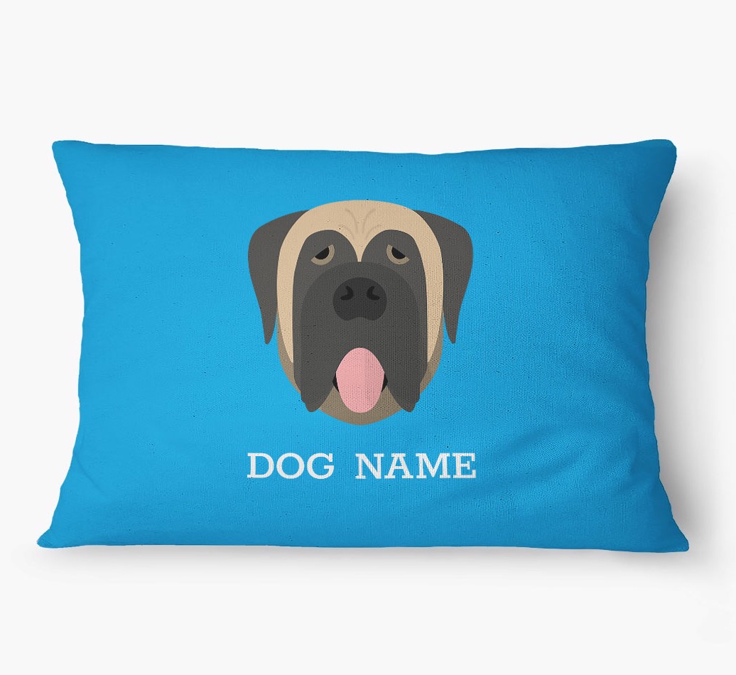 'Yappicon and Name' - Personalized {breedFullName} Dog Bed