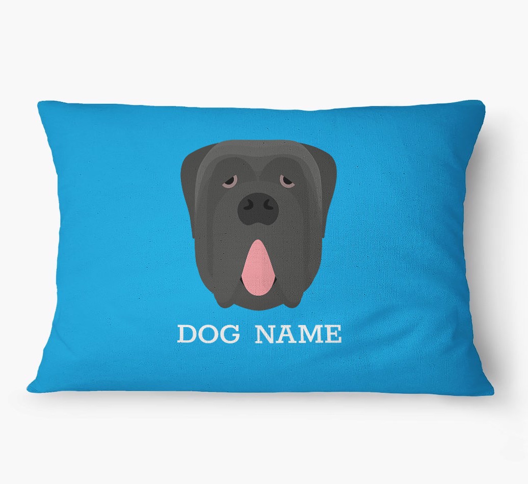 'Yappicon and Name' - Personalized {breedFullName} Dog Bed