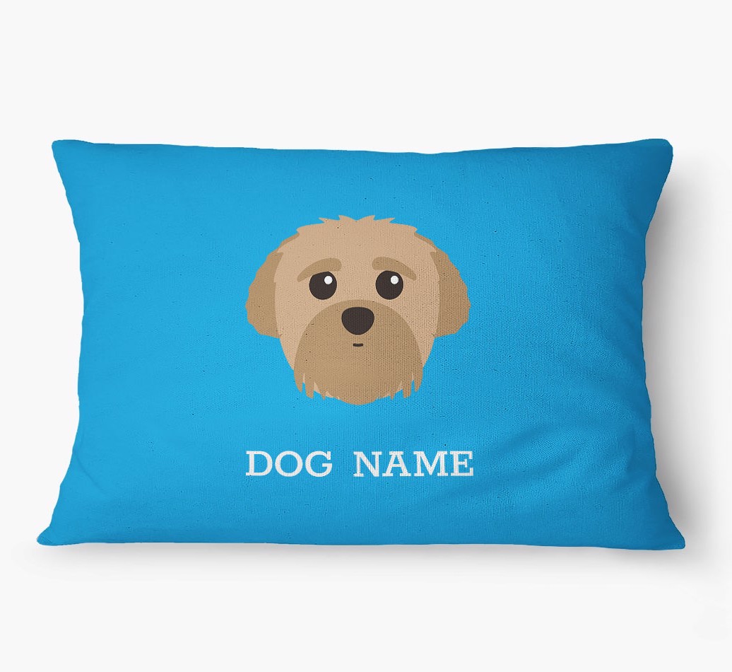 'Yappicon and Name' - Personalized {breedFullName} Dog Bed