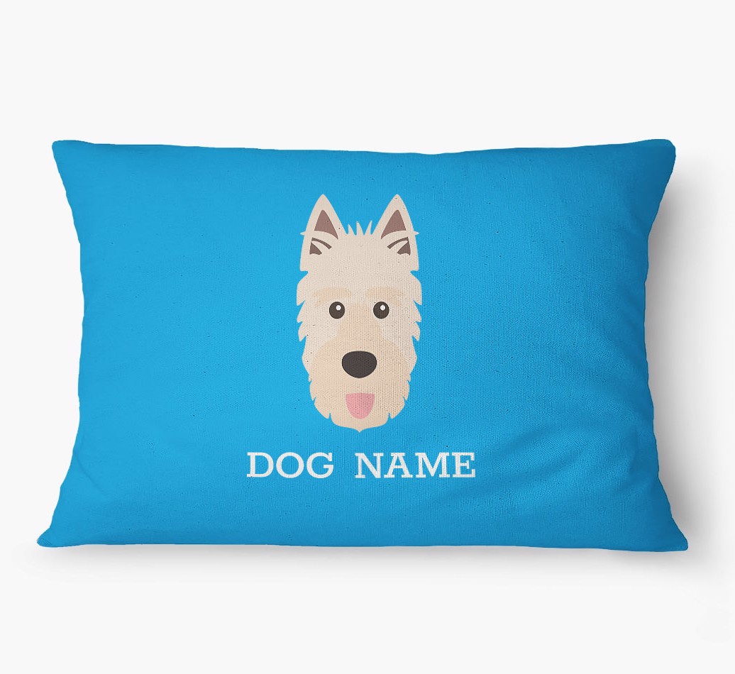 'Yappicon and Name' - Personalized {breedFullName} Dog Bed