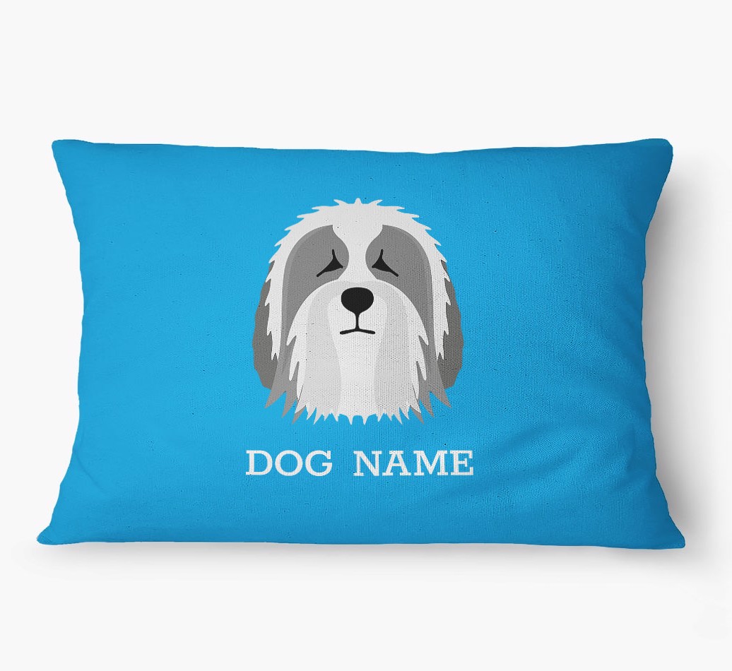 'Yappicon and Name' - Personalized {breedFullName} Dog Bed