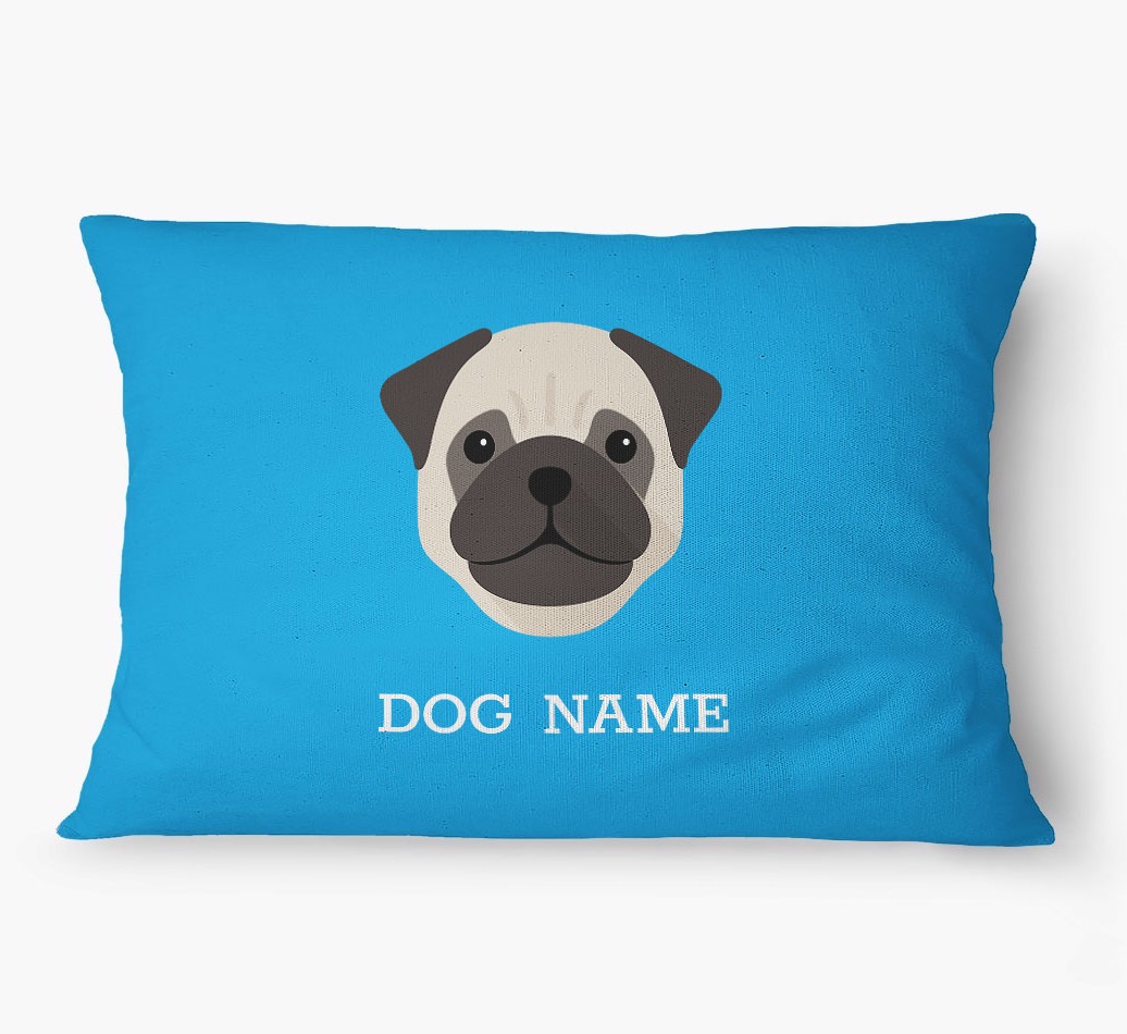 'Yappicon and Name' - Personalized {breedFullName} Dog Bed