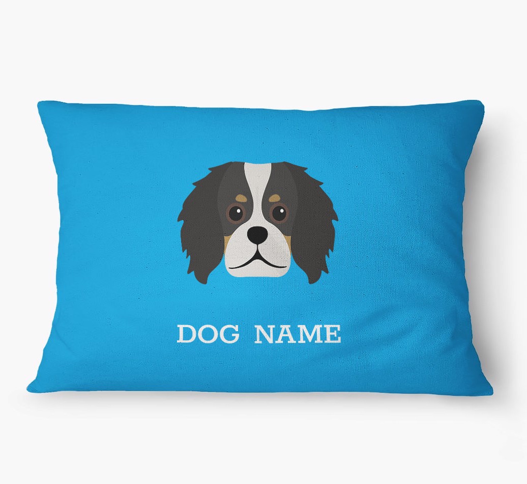 'Yappicon and Name' - Personalized {breedFullName} Dog Bed