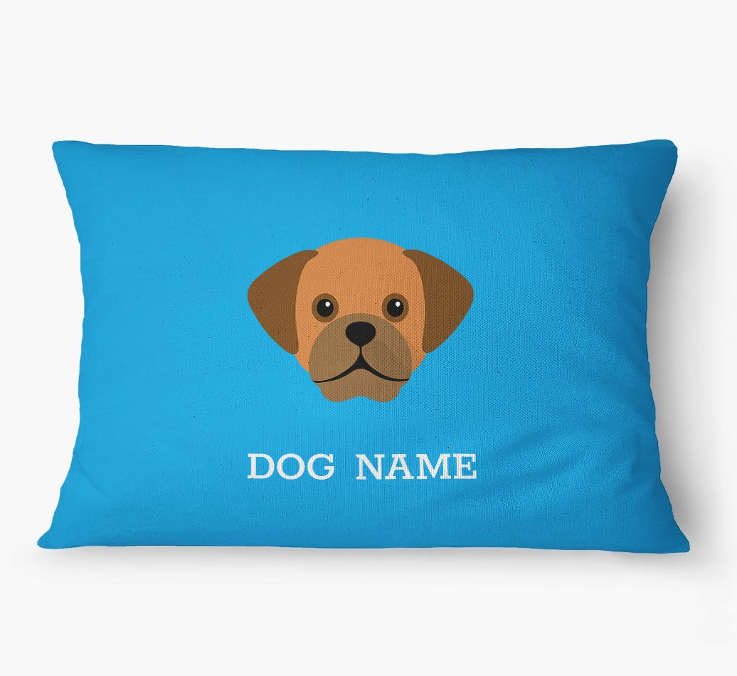 'Yappicon and Name' - Personalized {breedFullName} Dog Bed
