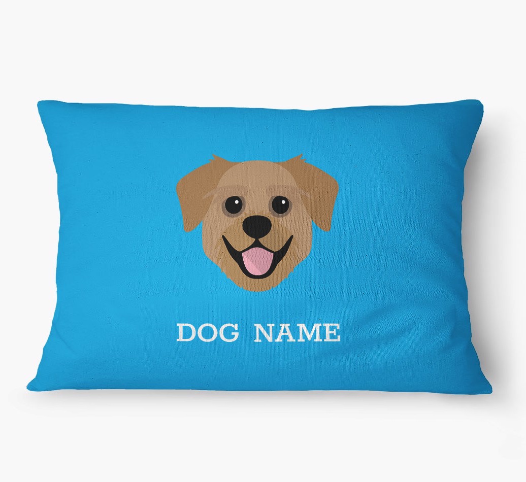 'Yappicon and Name' - Personalized {breedFullName} Dog Bed