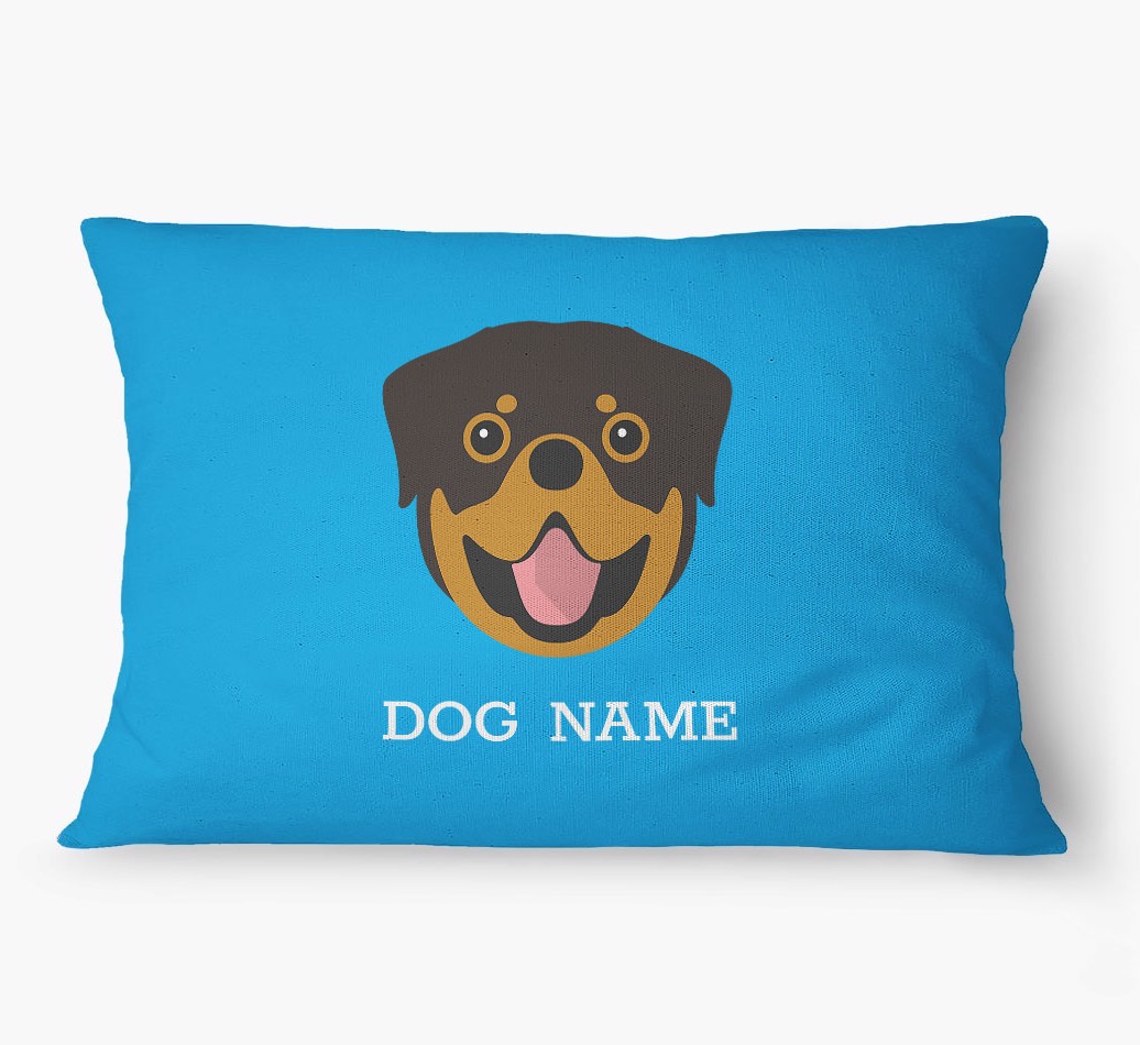 'Yappicon and Name' - Personalized {breedFullName} Dog Bed