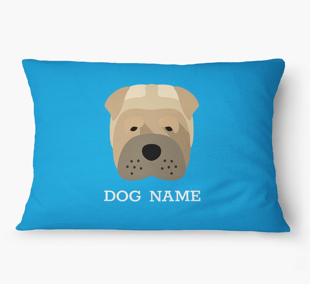 'Yappicon and Name' - Personalized {breedFullName} Dog Bed