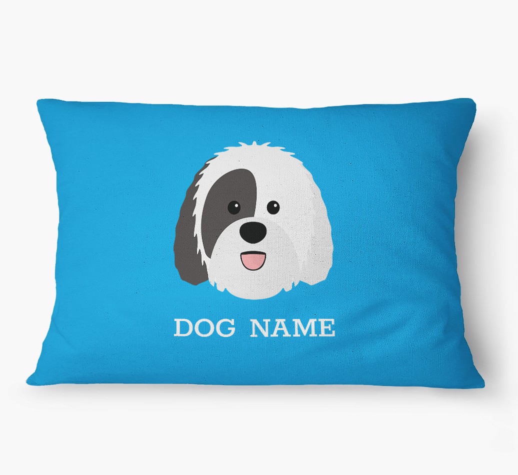 'Yappicon and Name' - Personalized {breedFullName} Dog Bed