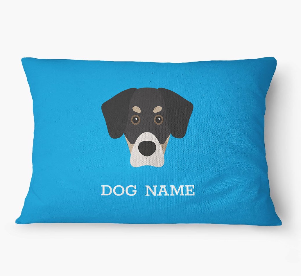'Yappicon and Name' - Personalized {breedFullName} Dog Bed