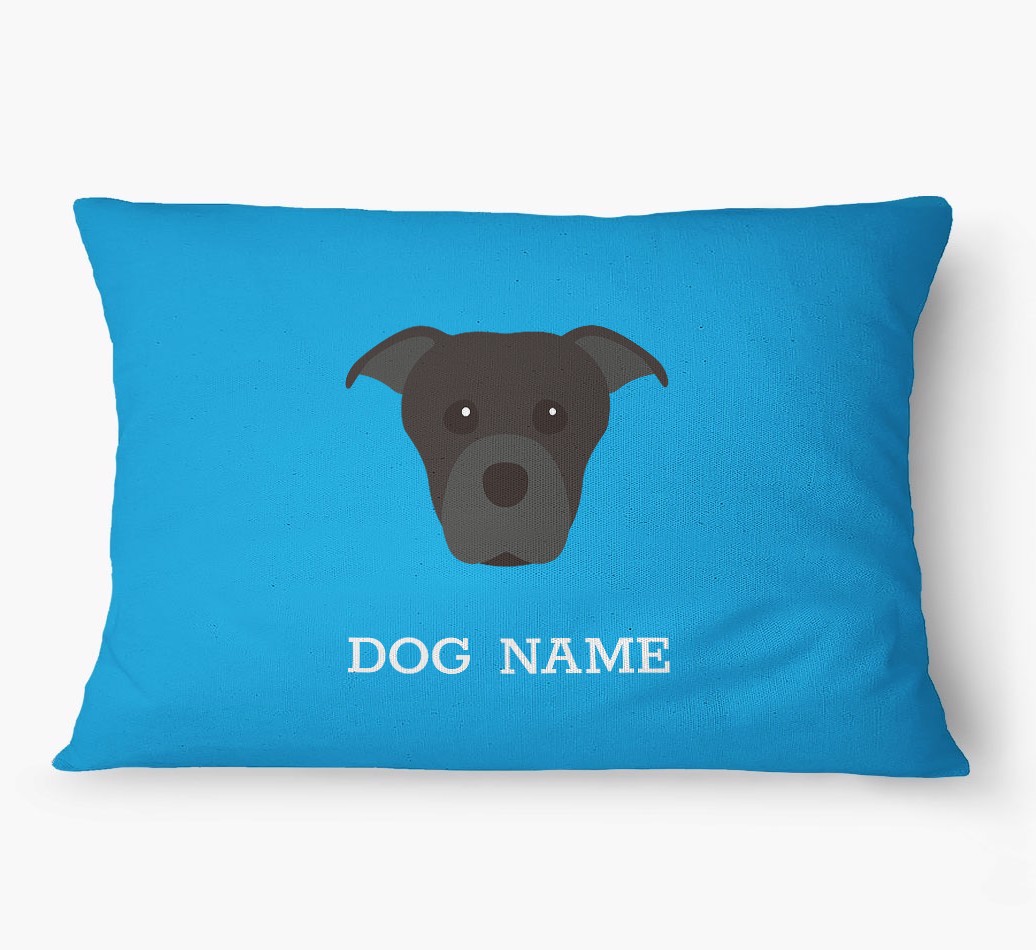 'Yappicon and Name' - Personalized {breedFullName} Dog Bed