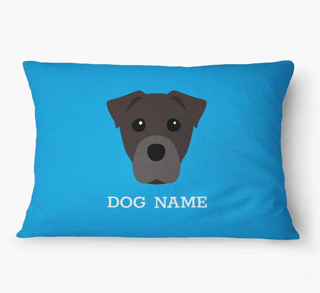 'Yappicon and Name' - Personalized {breedFullName} Dog Bed