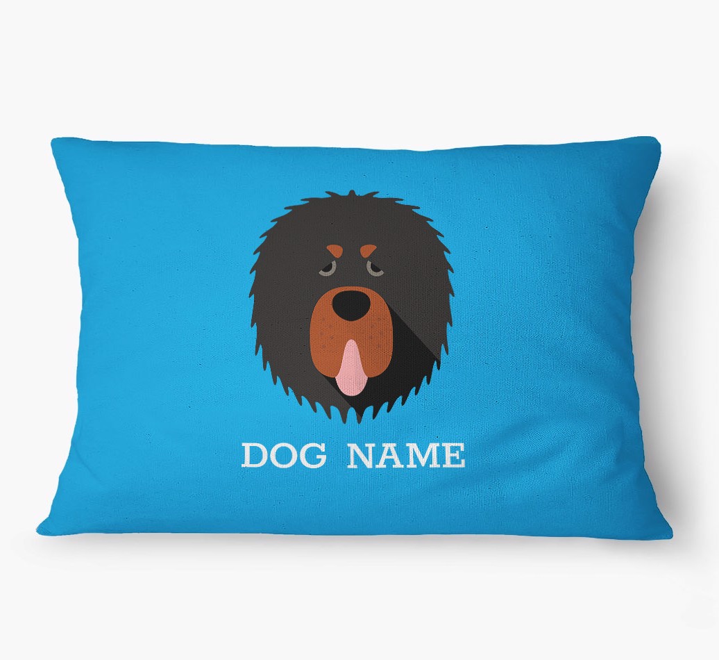'Yappicon and Name' - Personalized {breedFullName} Dog Bed